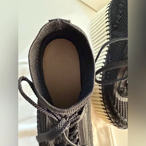 NWT CHLOE BLACK SNEAKERS - Picture 9 of 11
